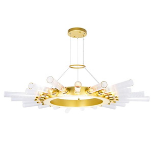 Collar - 105W 21 LED Chandelier-2 Inches Tall and 38 Inches Wide