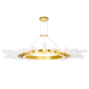 Collar - 140W 28 LED Chandelier-2 Inches Tall and 48 Inches Wide