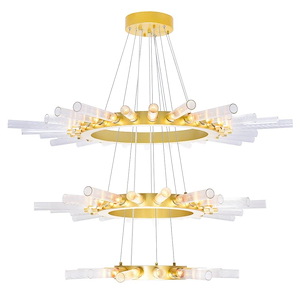 Collar - 315W 63 LED Chandelier-26 Inches Tall and 48 Inches Wide - 1276999
