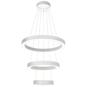 Ringer - 120W LED Chandelier-2 Inches Tall and 28 Inches Wide
