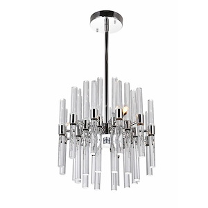 3 Light Mini Chandelier with Polished Nickel Finish - 901230