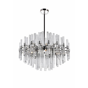 10 Light Chandelier with Polished Nickel Finish - 901232