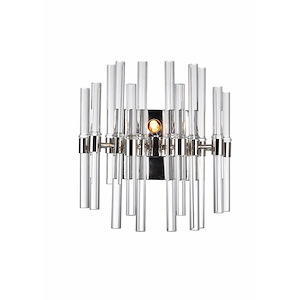 2 Light Wall Light with Polished Nickel Finish - 901234