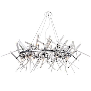 12 Light Chandelier with Chrome Finish