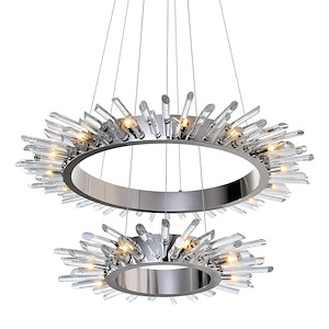 Thorns - 23 Light Chandelier-14 Inches Tall and 39 Inches Wide