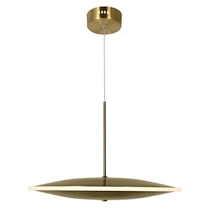 Ovni - 10W LED Down Pendant-9 Inches Tall and 16 Inches Wide