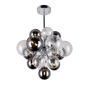 Pallocino - 40W 8 LED Down Chandelier-14 Inches Tall and 16 Inches Wide