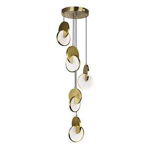 Tranche - 28W LED Pendant-11 Inches Tall and 18 Inches Wide