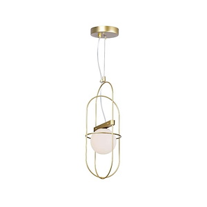 Orbit - 5W 1 LED Down Mini Pendant-17 Inches Tall and 7 Inches Wide