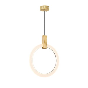 Anello - 10W LED Down Pendant-20 Inches Tall and 6 Inches Wide - 1277072