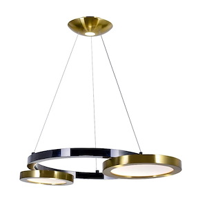 Deux Lunes - 12W LED Down Chandelier-3 Inches Tall and 13 Inches Wide - 1277080