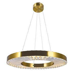 Bjoux - 55W LED Down Chandelier-3 Inches Tall and 24 Inches Wide