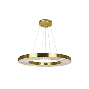 Bjoux - 80W LED Down Chandelier-3 Inches Tall and 32 Inches Wide