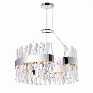 Glace - 56W LED Chandelier-13 Inches Tall and 24 Inches Wide