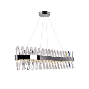 Glace - 45W LED Circular Chandelier-13 Inches Tall and 6 Inches Wide - 1277096