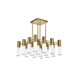 Pipes - 80W 16 LED Down Chandelier-9 Inches Tall and 20 Inches Wide
