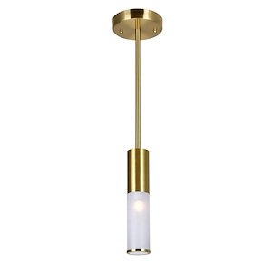 Pipes - 5W 1 LED Down Mini Pendant-9 Inches Tall and 5 Inches Wide