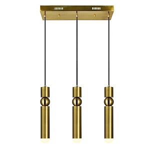 Chime - 15W LED Island/Pool Table Chandelier-14 Inches Tall and 5 Inches Wide