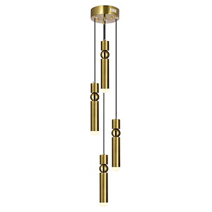Chime - 20W LED Pendant-55 Inches Tall and 8 Inches Wide