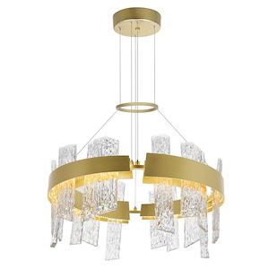 Guadiana - 35W 1 LED Chandelier-14 Inches Tall and 24 Inches Wide