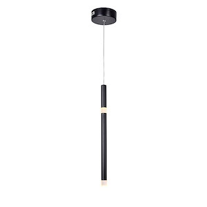 Flute - 5.5W 1 LED Pendant-17 Inches Tall and 5 Inches Wide