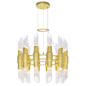 Croissant - 24 Light Chandelier-21 Inches Tall and 24 Inches Wide - 1277162