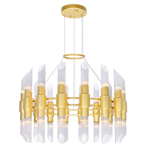Croissant - 32 Light Chandelier-21 Inches Tall and 32 Inches Wide - 1277163