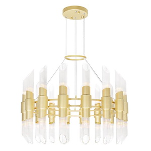 Croissant - 32 Light Chandelier-21 Inches Tall and 32 Inches Wide - 1277163