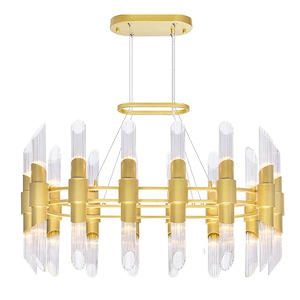 Croissant - 28 Light Chandelier-21 Inches Tall and 39 Inches Wide - 1277164