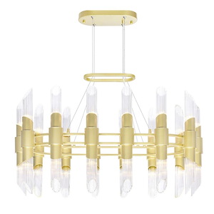 Croissant - 28 Light Chandelier-21 Inches Tall and 39 Inches Wide - 1277164