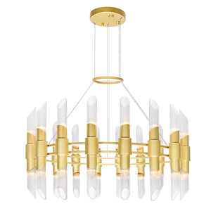 Croissant - 36 Light Chandelier-21 Inches Tall and 40 Inches Wide - 1277165