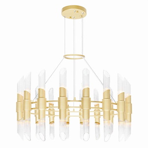 Croissant - 36 Light Chandelier-21 Inches Tall and 40 Inches Wide - 1277165