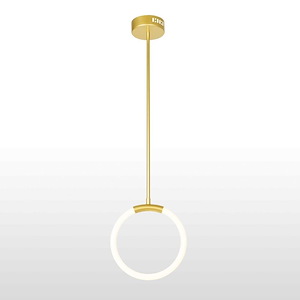 Hoops - 12W 1 LED Pendant-72 Inches Tall and 5 Inches Wide