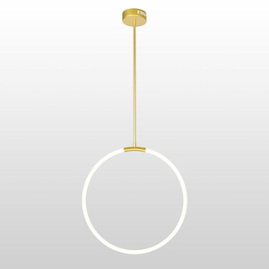 Hoops - 22W 1 LED Chandelier-24 Inches Tall and 5 Inches Wide