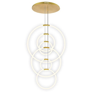 Hoops - 420W 6 LED Chandelier-63 Inches Tall and 24 Inches Wide - 1277172