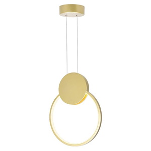 Pulley - 9W LED Mini Pendant-14 Inches Tall and 12 Inches Wide