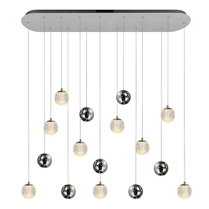 Siena - 18W 9 LED Chandelier-35 Inches Tall and 40 Inches Wide