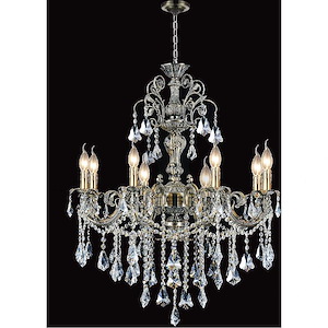 8 Light Chandelier with Antique Brass Finish - 901264