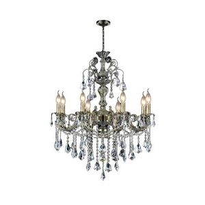 8 Light Chandelier with Antique Brass Finish