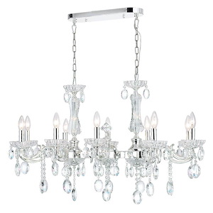 Flawless - 10 Light Up Chandelier-22 Inches Tall and 22 Inches Wide