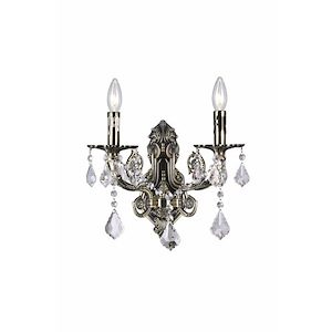 2 Light Wall Sconce with Antique Brass Finish - 901282