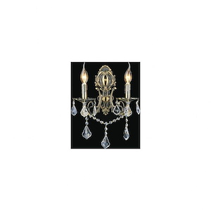 2 Light Wall Sconce with Antique Brass Finish