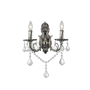 2 Light Wall Sconce with Antique Brass Finish - 901284