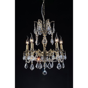 5 Light Chandelier with Antique Brass Finish - 901303
