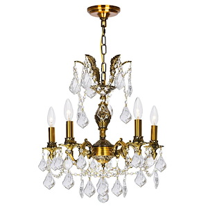 5 Light Chandelier with French Gold Finish