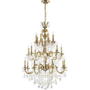 24 Light Chandelier with French Gold Finish