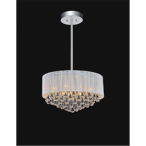 9 Light Chandelier with Chrome Finish - 901387