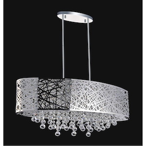 8 Light Chandelier with Chrome Finish