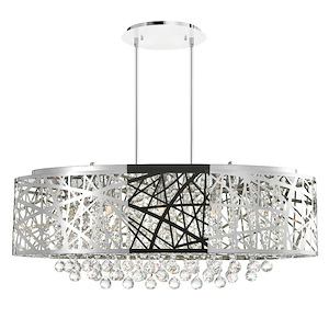 8 Light Chandelier with Chrome Finish - 901416