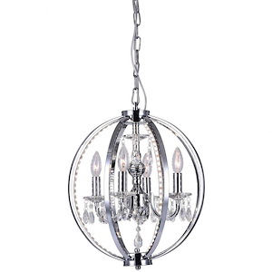 4 Light Chandeliers with Chrome Finish